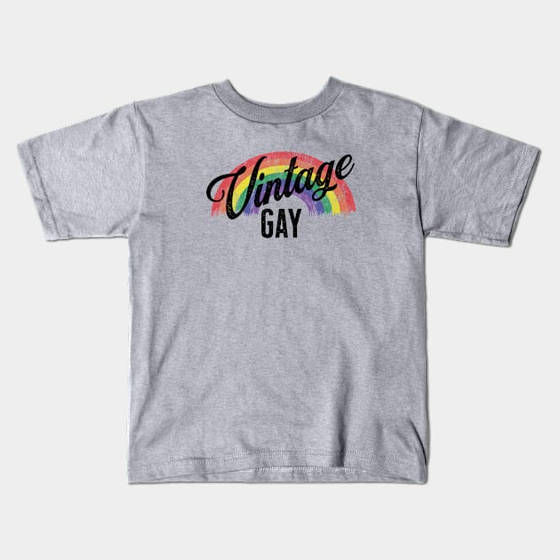 Vintage Gay Kids T-Shirt by DADDY DD